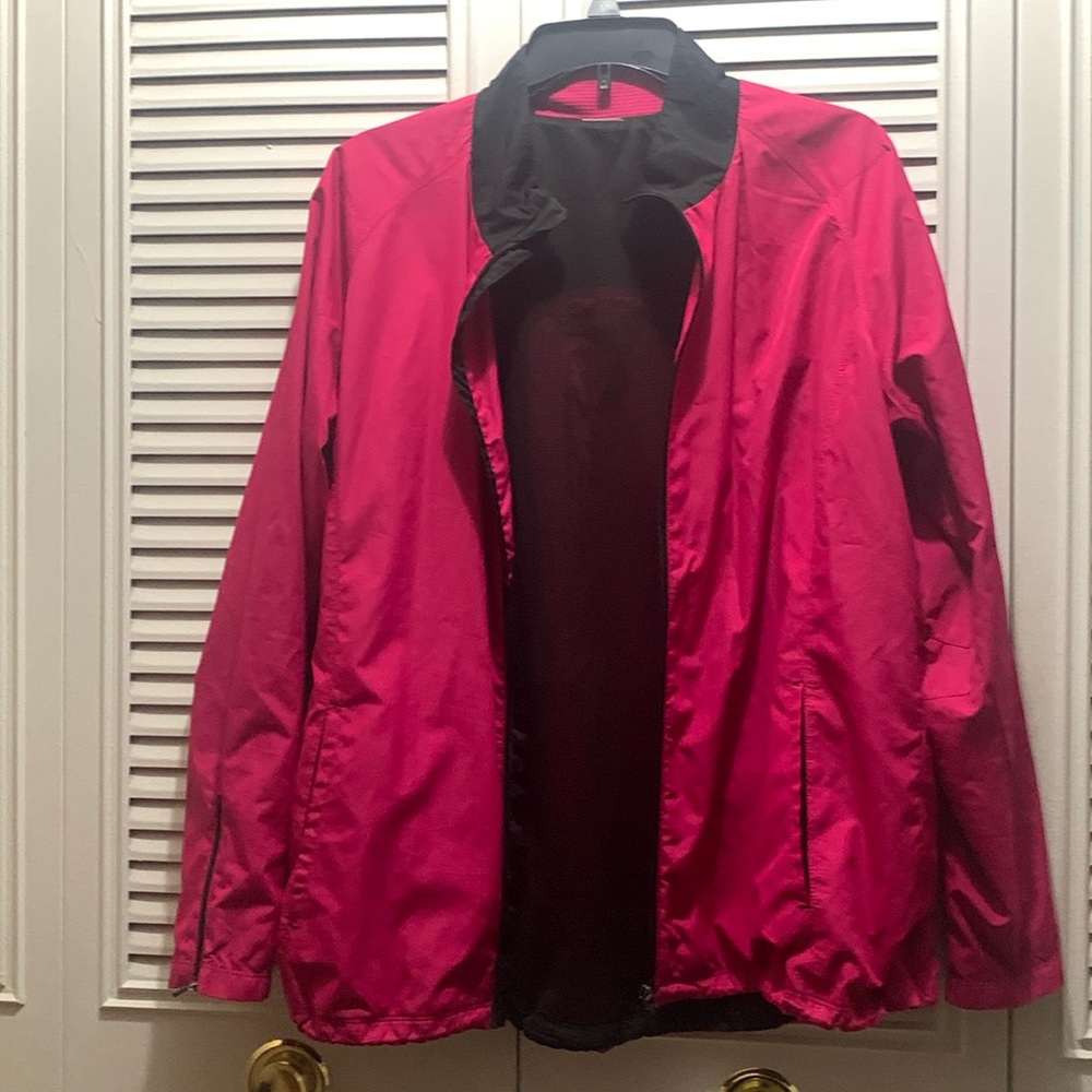 Large black and fuchsia jacket